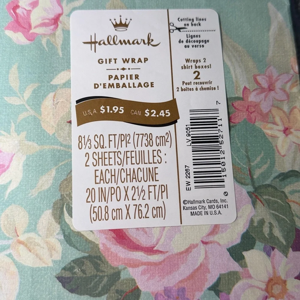5/$25 VINTAGE Wrapping Paper Flower